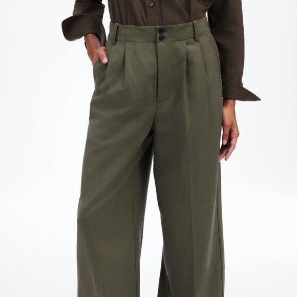 NWT Madewell The Harlow Wide Leg Pant in Drapey Twill Sz 8 - Picture 4 of 6